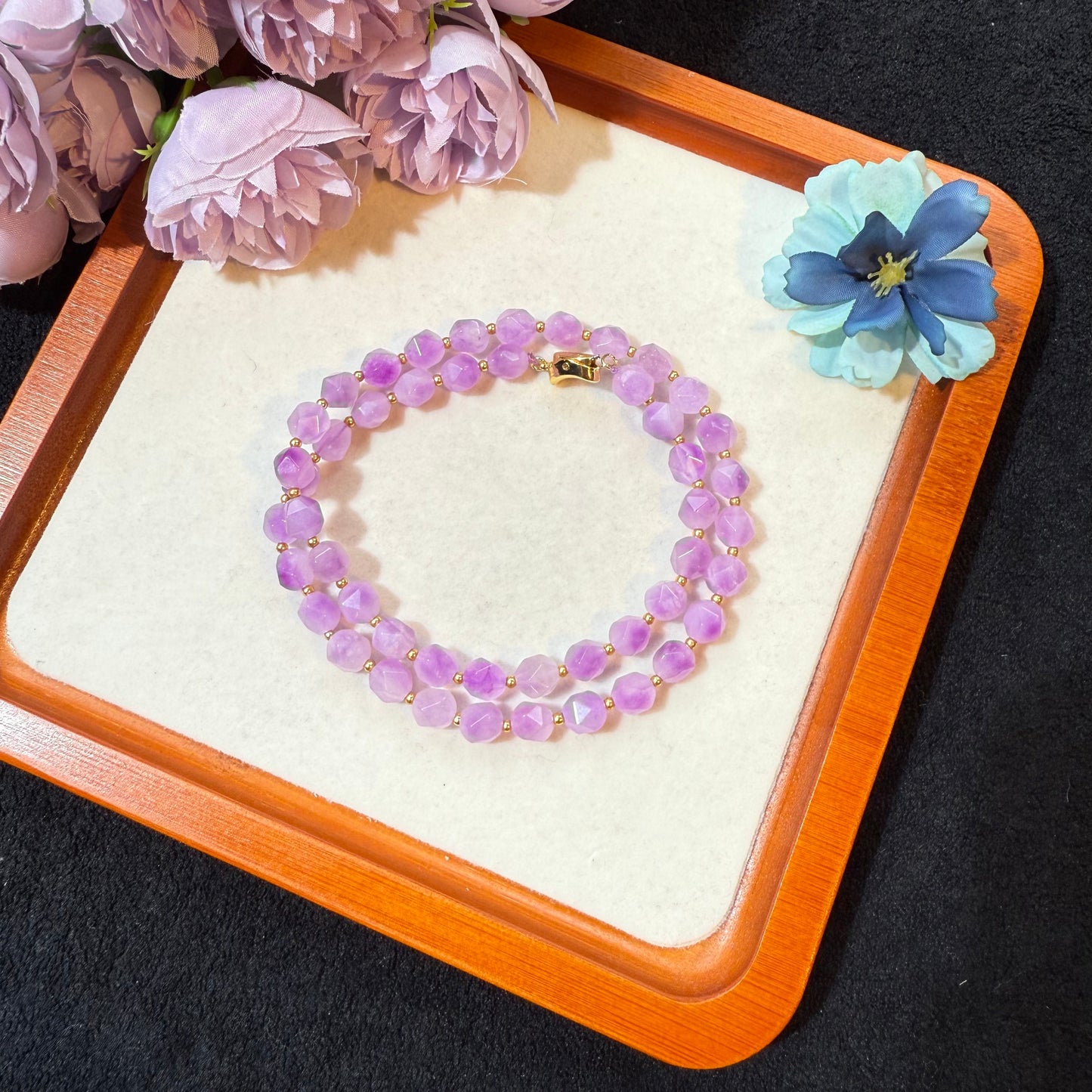 南非舒俱来 冰飘紫 切割面 项链