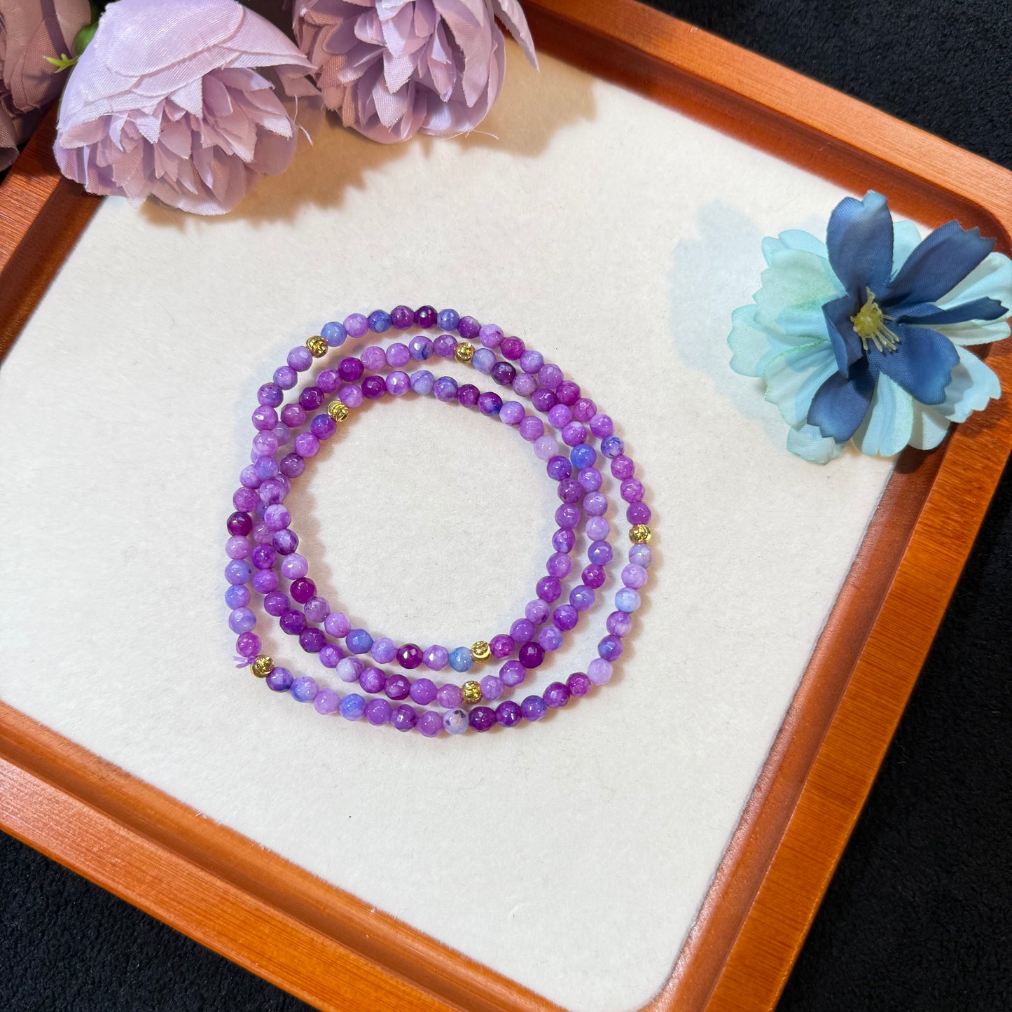 南非舒俱来 多彩 小米粒 切割面 项链